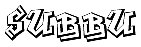 The clipart image features a stylized text in a graffiti font that reads Subbu.