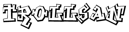 The clipart image features a stylized text in a graffiti font that reads Trollsan.