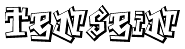 The clipart image features a stylized text in a graffiti font that reads Tensein.