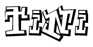 The clipart image features a stylized text in a graffiti font that reads Tini.
