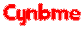 The image displays the word Cynbme written in a stylized red font with hearts inside the letters.
