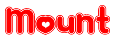 The image displays the word Mount written in a stylized red font with hearts inside the letters.