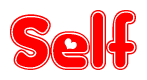 The image displays the word Self written in a stylized red font with hearts inside the letters.