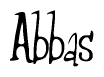 The image is a stylized text or script that reads 'Abbas' in a cursive or calligraphic font.