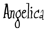 The image is of the word Angelica stylized in a cursive script.