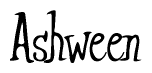 The image contains the word 'Ashween' written in a cursive, stylized font.