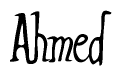 The image is a stylized text or script that reads 'Ahmed' in a cursive or calligraphic font.