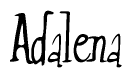 The image is a stylized text or script that reads 'Adalena' in a cursive or calligraphic font.
