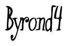 The image contains the word 'Byrond4' written in a cursive, stylized font.