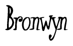 The image contains the word 'Bronwyn' written in a cursive, stylized font.