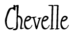 The image is of the word Chevelle stylized in a cursive script.