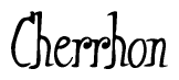 The image is of the word Cherrhon stylized in a cursive script.