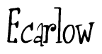 The image is a stylized text or script that reads 'Ecarlow' in a cursive or calligraphic font.