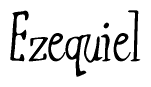 The image contains the word 'Ezequiel' written in a cursive, stylized font.