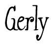The image is a stylized text or script that reads 'Gerly' in a cursive or calligraphic font.