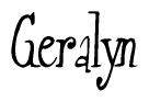 The image contains the word 'Geralyn' written in a cursive, stylized font.