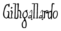 The image is of the word Gilhgallardo stylized in a cursive script.