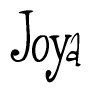 The image is of the word Joya stylized in a cursive script.