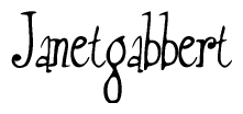 The image contains the word 'Janetgabbert' written in a cursive, stylized font.