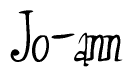 The image contains the word 'Jo-ann' written in a cursive, stylized font.