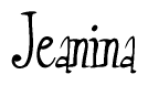 The image contains the word 'Jeanina' written in a cursive, stylized font.
