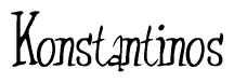 The image is a stylized text or script that reads 'Konstantinos' in a cursive or calligraphic font.