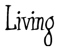 The image contains the word 'Living' written in a cursive, stylized font.