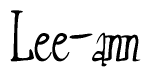The image contains the word 'Lee-ann' written in a cursive, stylized font.