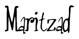 The image is of the word Maritzad stylized in a cursive script.