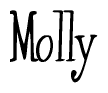 The image contains the word 'Molly' written in a cursive, stylized font.