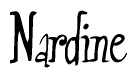 The image contains the word 'Nardine' written in a cursive, stylized font.