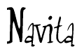 The image is a stylized text or script that reads 'Navita' in a cursive or calligraphic font.