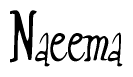 The image is a stylized text or script that reads 'Naeema' in a cursive or calligraphic font.