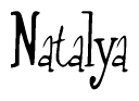 The image contains the word 'Natalya' written in a cursive, stylized font.