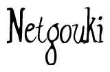 The image contains the word 'Netgouki' written in a cursive, stylized font.