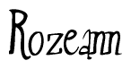 The image is of the word Rozeann stylized in a cursive script.
