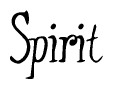 The image is a stylized text or script that reads 'Spirit' in a cursive or calligraphic font.