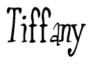 The image contains the word 'Tiffany' written in a cursive, stylized font.
