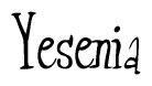 The image is of the word Yesenia stylized in a cursive script.