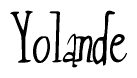 The image is a stylized text or script that reads 'Yolande' in a cursive or calligraphic font.