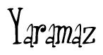 The image contains the word 'Yaramaz' written in a cursive, stylized font.
