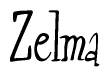 The image contains the word 'Zelma' written in a cursive, stylized font.
