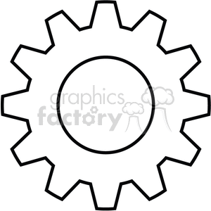 gear outline clipart. Royalty-free image # 368957