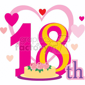 birthday birthdays anniversary anniversaries celebration celebrate 18 18th cake cakes heart hearts love