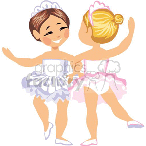 Ballerina girls clipart. Commercial use image # 369344