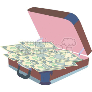 briefcase full of money clipart. Commercial use image # 369901