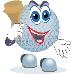 Golfball holding a tee clipart. Commercial use image # 369976