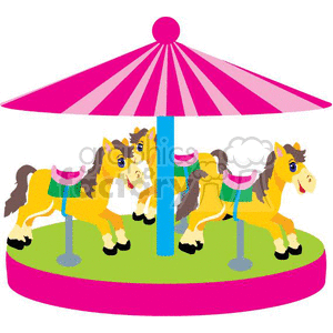 carousel horse001 clipart. Commercial use image # 370201