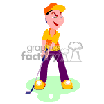 Golfer making his putt. clipart. Royalty-free image # 370267