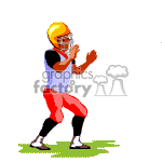 Football player throwing the ball. animation. Royalty-free animation # 370287